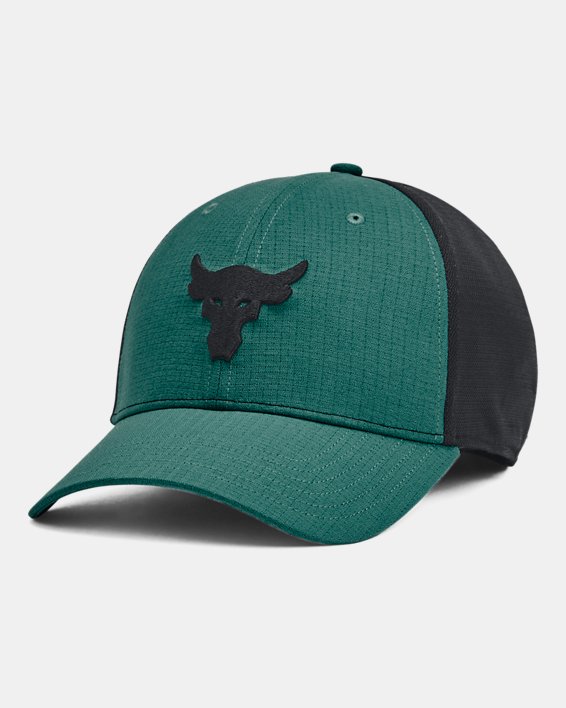 Men's Project Rock Trucker Hat, Green, pdpMainDesktop image number 0
